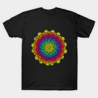 Rainbow Mandala flower T-Shirt